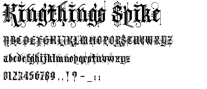Kingthings Spike font